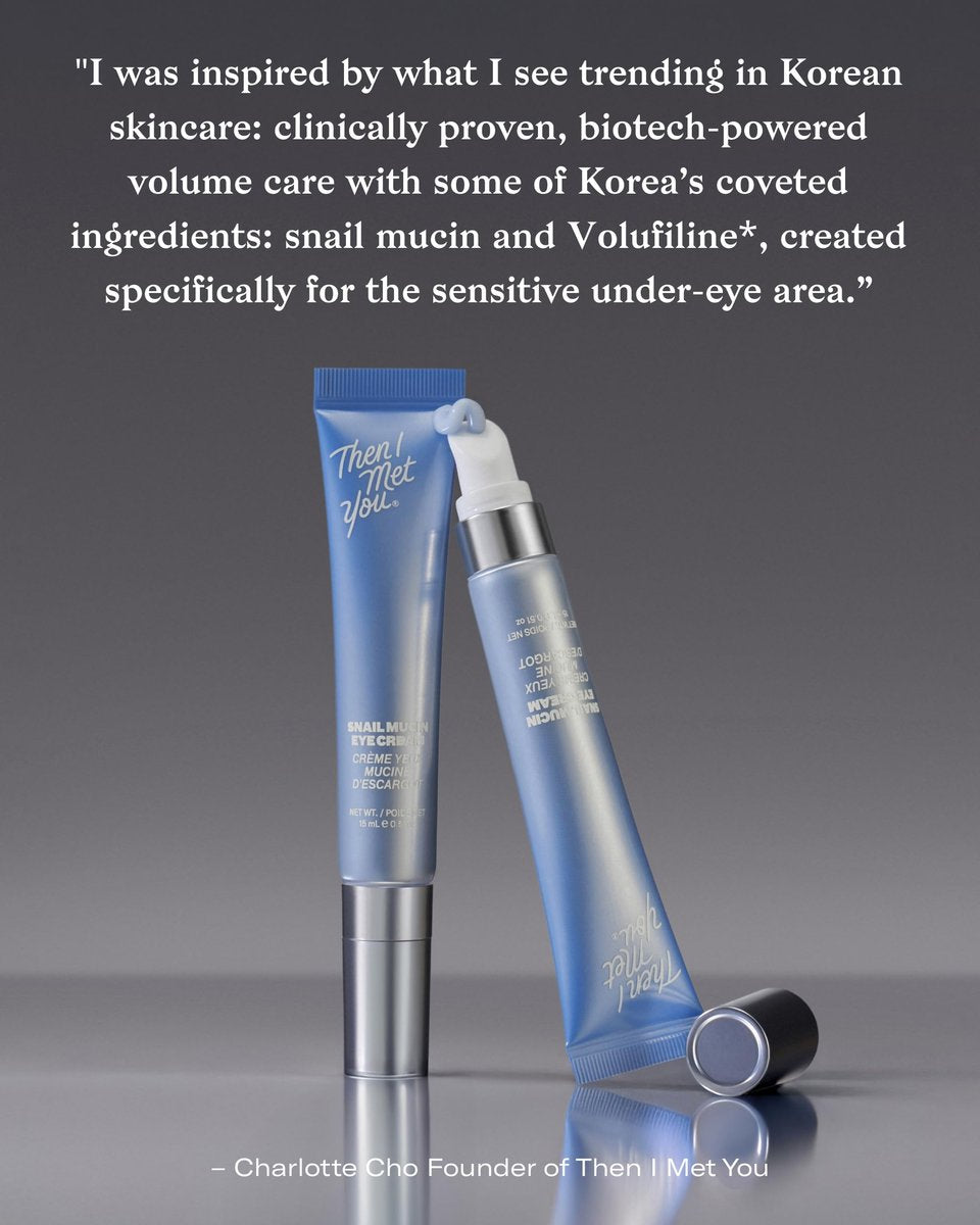 Then I Met You Snail Mucin Eye Cream – Korean Eye Cream for Dark Circles, Puffy Eyes, Fine Lines & Dehydrated Skin – Firming, Brightening & Plumping Treatment with Volufiline & Caffeine – 0.51 oz Avelisse