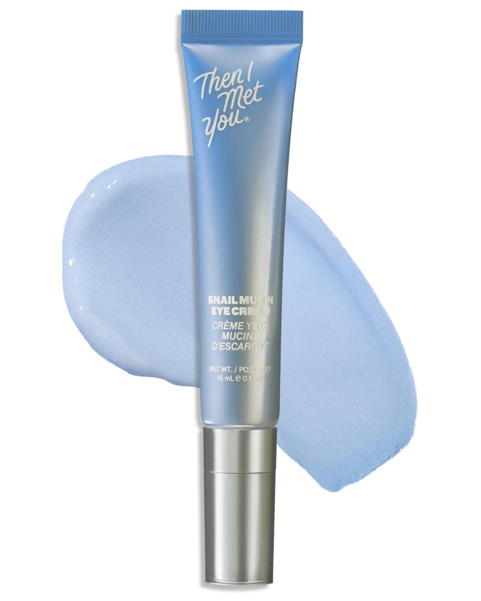 Then I Met You Snail Mucin Eye Cream – Korean Eye Cream for Dark Circles, Puffy Eyes, Fine Lines & Dehydrated Skin – Firming, Brightening & Plumping Treatment with Volufiline & Caffeine – 0.51 oz Avelisse