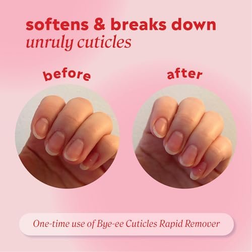 ONYX Professional Bye-ee Cuticles Rapid Remover, Vanilla Coconut Scent - Cuticle Remover Gel with Built-In Cuticle Pusher, 0.43 fl. oz Avelisse