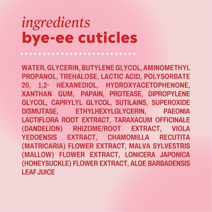 ONYX Professional Bye-ee Cuticles Rapid Remover, Vanilla Coconut Scent - Cuticle Remover Gel with Built-In Cuticle Pusher, 0.43 fl. oz Avelisse