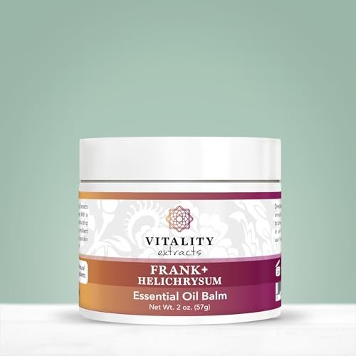 Vitality Extracts Frank + Helichrysum Balm - 2oz, All-Natural Relief & Skin Soothing with Frankincense Boswellia Serrata & Helichrysum Gymnocephalum, Beeswax Base Avelisse