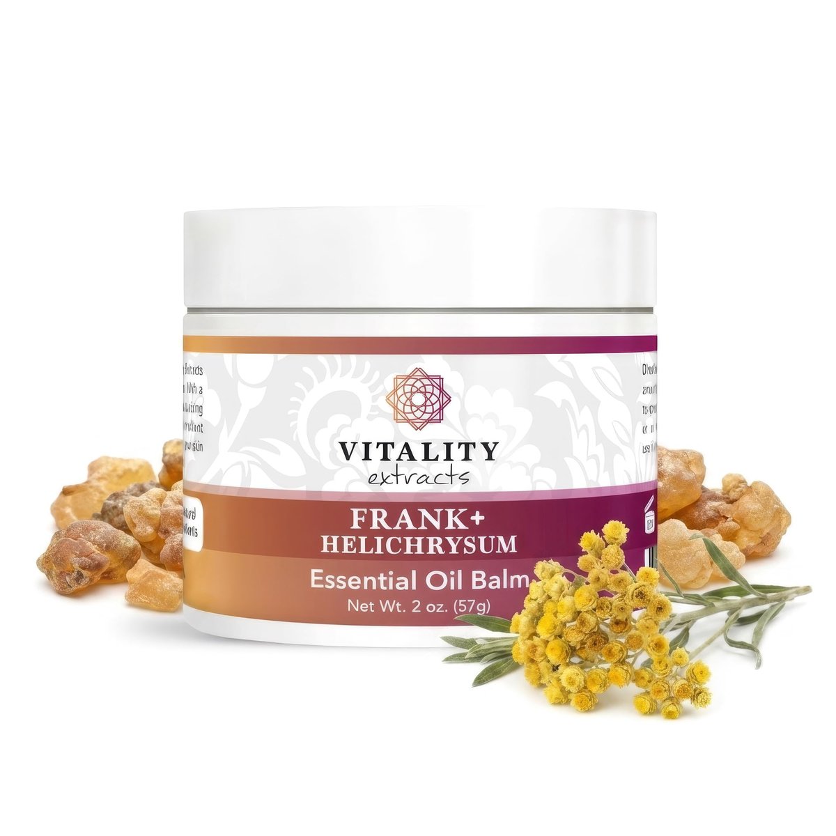 Vitality Extracts Frank + Helichrysum Balm - 2oz, All-Natural Relief & Skin Soothing with Frankincense Boswellia Serrata & Helichrysum Gymnocephalum, Beeswax Base Avelisse