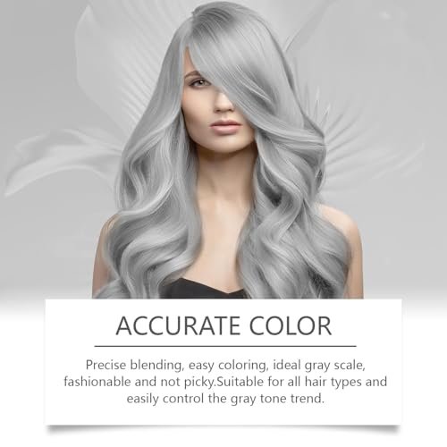 Permanent Silver Hair Dye with Natural Essence – Long-Lasting Silver Hair Color for All Hair Types (2-Pack) Avelisse