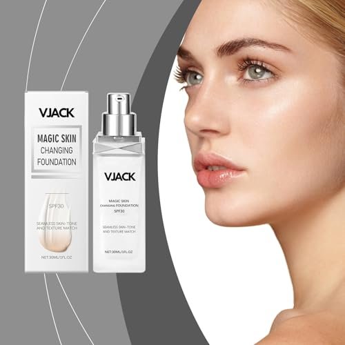 Color Changing Foundation for Mature Skin with SPF 30 - Full Coverage Concealer & Medium Spectrum Foundation Cream - Suitable for All Skin Types (1 pc) Avelisse