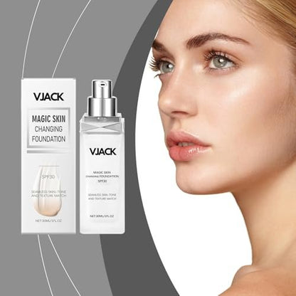 Color Changing Foundation for Mature Skin with SPF 30 - Full Coverage Concealer & Medium Spectrum Foundation Cream - Suitable for All Skin Types (1 pc) Avelisse
