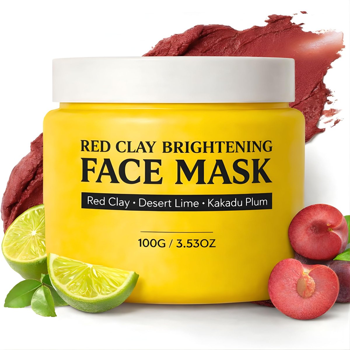 Zelara Australian Red Clay Face Mask – Mineral-Rich Detox Mud Mask with Kakadu Plum, Desert & Rainforest Lime Extracts for Radiant, Smoother Skin, All Skin Types, 100 mL - görsel 1