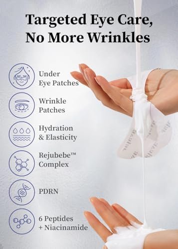 Avajar Collagen Eye Patches – Premium PDRN Anti-Aging Under Eye Patches for Wrinkles & Dark Circles with Peptides and Niacinamide, Firming & Hydrating Korean Skincare Eye Mask, 5 Sheets Avelisse