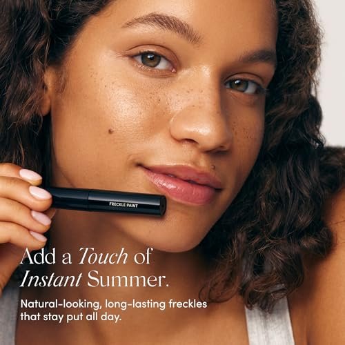 SALTYFACE Freckle Paint Natural Freckle Pen - Easy to Apply, Sensitive Skin Friendly, Long Lasting, Quick Drying, Wash Off - Vegan Skin Care - 0.03 FL OZ (1 ML) Light Brown Avelisse
