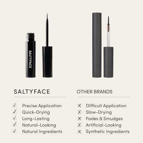 SALTYFACE Freckle Paint Natural Freckle Pen - Easy to Apply, Sensitive Skin Friendly, Long Lasting, Quick Drying, Wash Off - Vegan Skin Care - 0.03 FL OZ (1 ML) Light Brown Avelisse