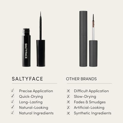 SALTYFACE Freckle Paint Natural Freckle Pen - Easy to Apply, Sensitive Skin Friendly, Long Lasting, Quick Drying, Wash Off - Vegan Skin Care - 0.03 FL OZ (1 ML) Light Brown Avelisse