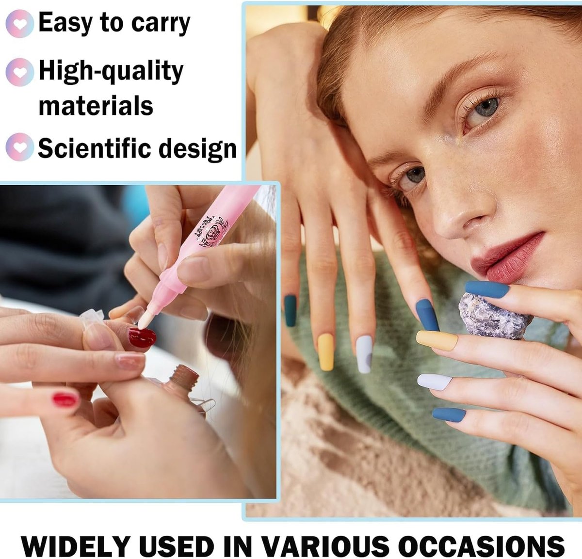 SERADIOO Nail Polish Remover Pen 3-Pack | Precision Cleaner for Nail Edges & Cuticles | Manicure Mistake Fixer for DIY Nail Art Avelisse