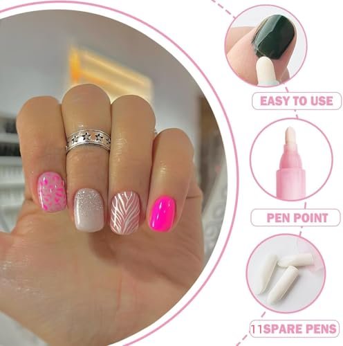 SERADIOO Nail Polish Remover Pen 3-Pack | Precision Cleaner for Nail Edges & Cuticles | Manicure Mistake Fixer for DIY Nail Art Avelisse