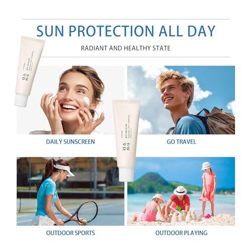 Relief Sun Organic Sunscreen SPF50+ PA++++ - Korean Rice Probiotics Sunscreen for All Skin Types, Moisturizing UV Defense 1.7 fl oz Avelisse