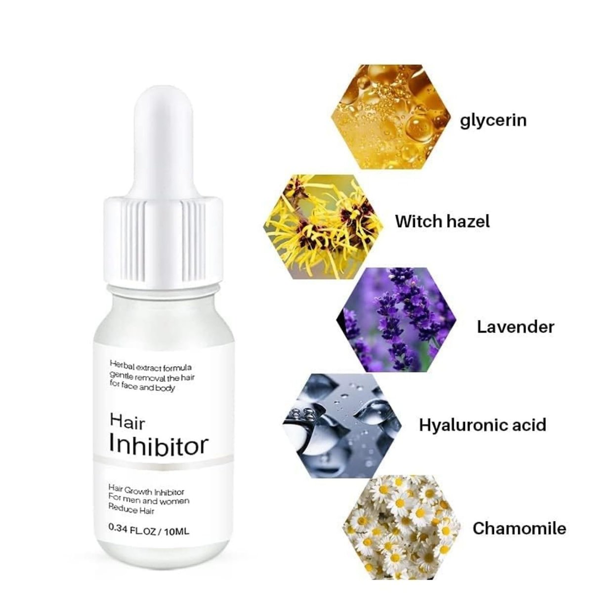 Mild Hair Growth Inhibitor Serum – Moisturizing Permanent Hair Inhibitor with Natural Plant Extract, Soothing Stop Hair Growth for Face, Arms, Legs, Body, Bikini – Unisex - görsel 10