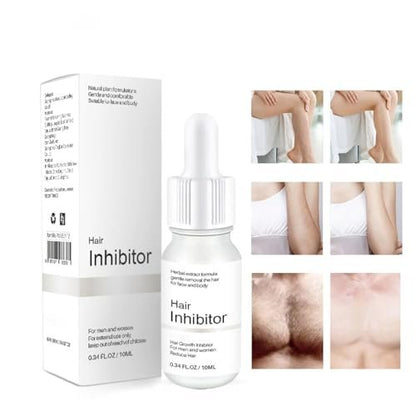 Mild Hair Growth Inhibitor Serum – Moisturizing Permanent Hair Inhibitor with Natural Plant Extract, Soothing Stop Hair Growth for Face, Arms, Legs, Body, Bikini – Unisex