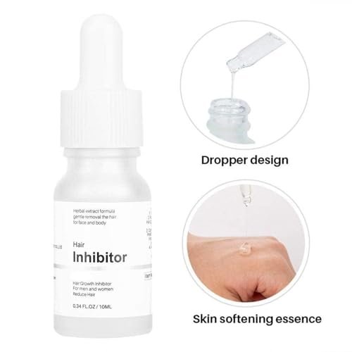 Mild Hair Growth Inhibitor Serum – Moisturizing Permanent Hair Inhibitor with Natural Plant Extract, Soothing Stop Hair Growth for Face, Arms, Legs, Body, Bikini – Unisex - görsel 13