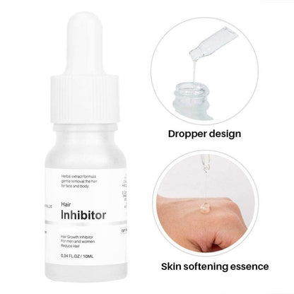 Mild Hair Growth Inhibitor Serum – Moisturizing Permanent Hair Inhibitor with Natural Plant Extract, Soothing Stop Hair Growth for Face, Arms, Legs, Body, Bikini – Unisex