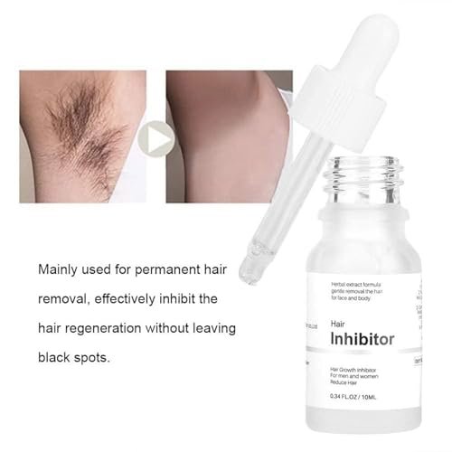 Mild Hair Growth Inhibitor Serum – Moisturizing Permanent Hair Inhibitor with Natural Plant Extract, Soothing Stop Hair Growth for Face, Arms, Legs, Body, Bikini – Unisex - görsel 5