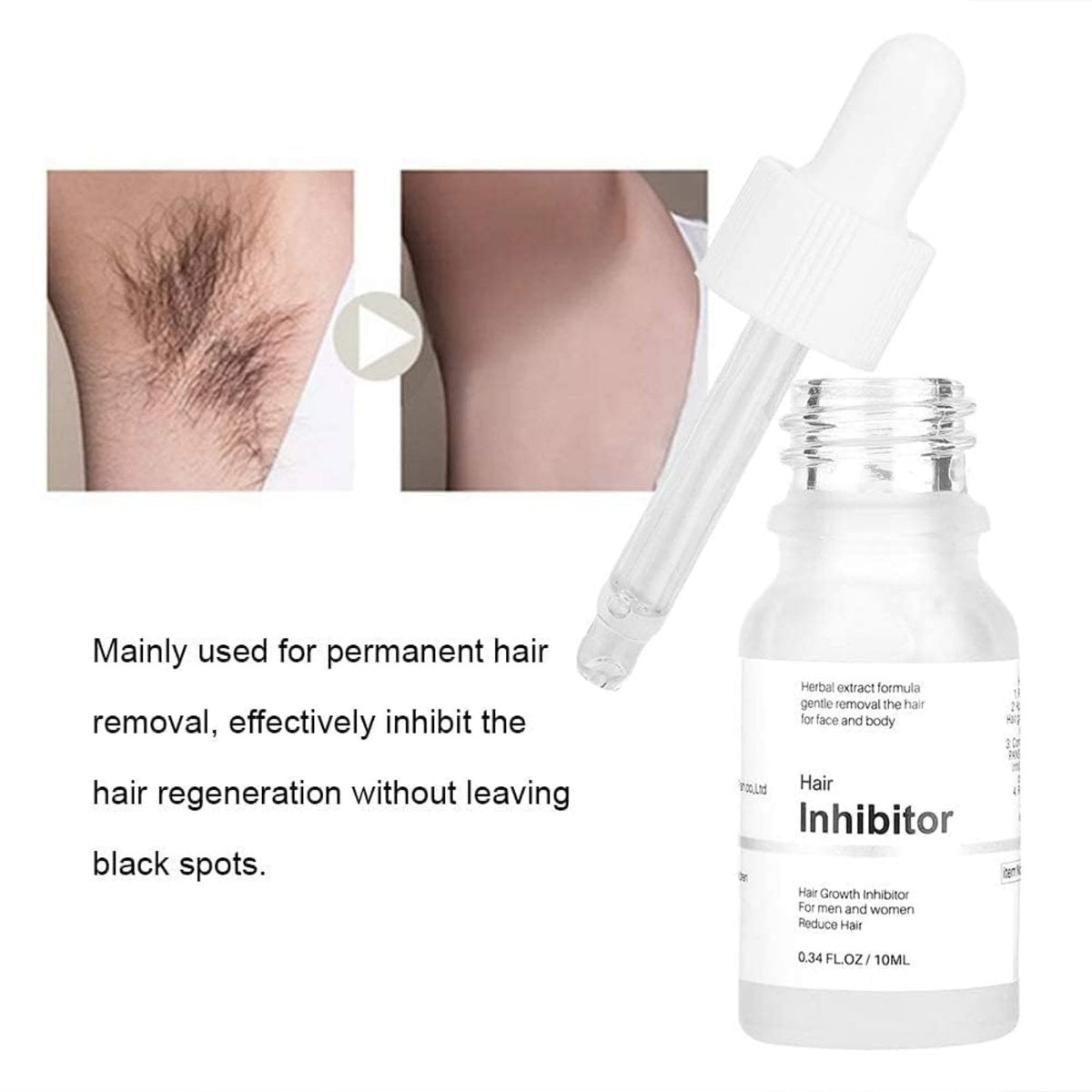 Mild Hair Growth Inhibitor Serum – Moisturizing Permanent Hair Inhibitor with Natural Plant Extract, Soothing Stop Hair Growth for Face, Arms, Legs, Body, Bikini – Unisex - görsel 6