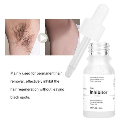 Mild Hair Growth Inhibitor Serum – Moisturizing Permanent Hair Inhibitor with Natural Plant Extract, Soothing Stop Hair Growth for Face, Arms, Legs, Body, Bikini – Unisex