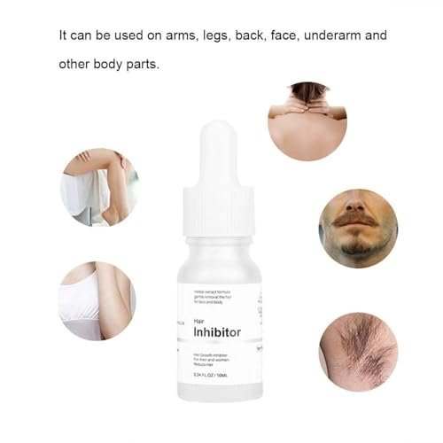 Mild Hair Growth Inhibitor Serum – Moisturizing Permanent Hair Inhibitor with Natural Plant Extract, Soothing Stop Hair Growth for Face, Arms, Legs, Body, Bikini – Unisex - görsel 7