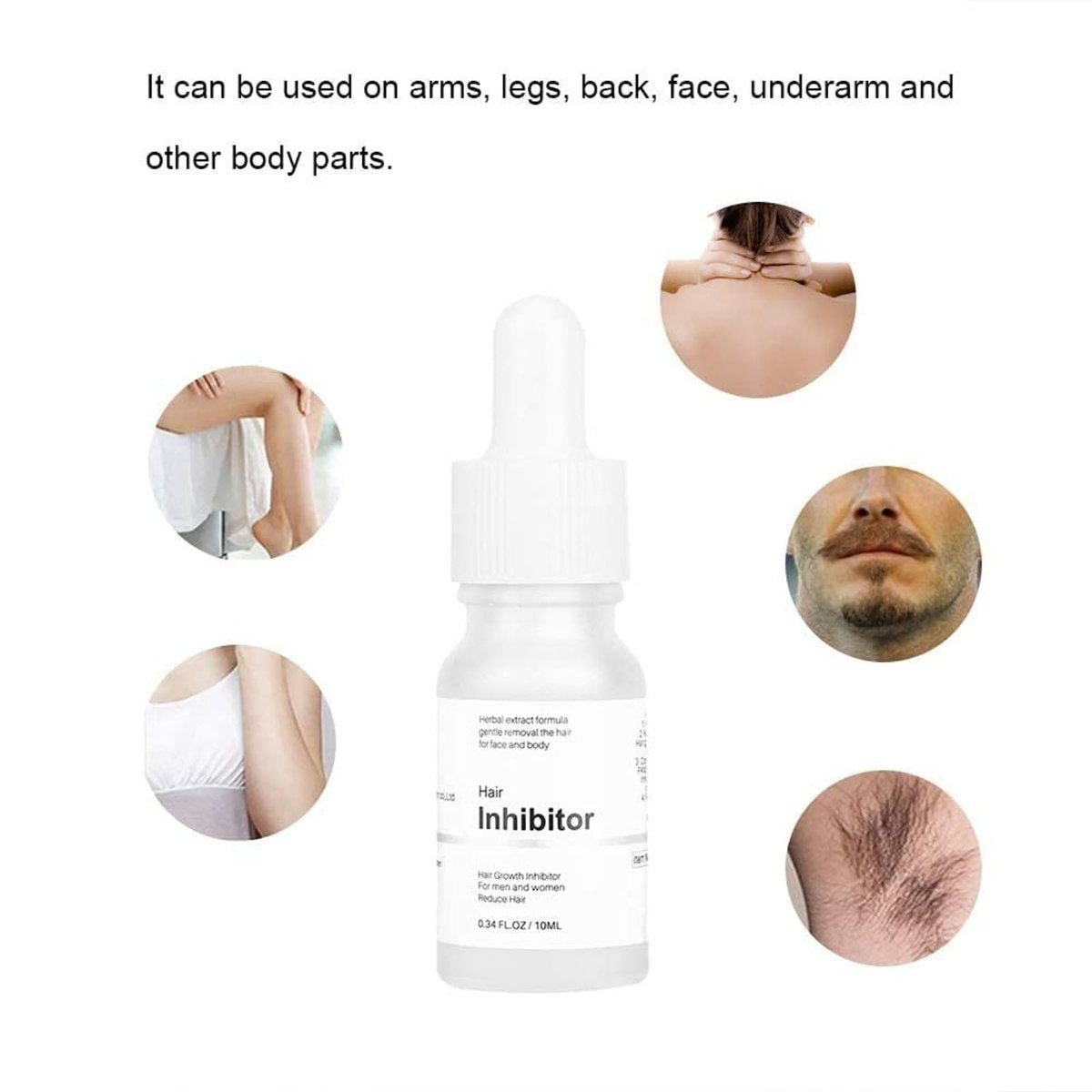 Mild Hair Growth Inhibitor Serum – Moisturizing Permanent Hair Inhibitor with Natural Plant Extract, Soothing Stop Hair Growth for Face, Arms, Legs, Body, Bikini – Unisex - görsel 8