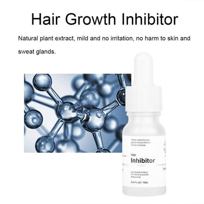 Mild Hair Growth Inhibitor Serum – Moisturizing Permanent Hair Inhibitor with Natural Plant Extract, Soothing Stop Hair Growth for Face, Arms, Legs, Body, Bikini – Unisex