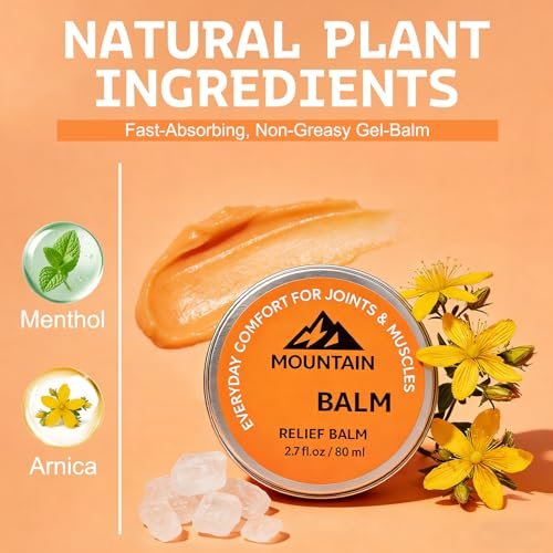 Mountain 3x Relief Balm - 2 Pack, Fast Absorbing Joint & Muscle Support Cream, Non-Greasy Formula for Knee, Foot, Back Avelisse