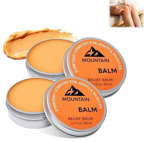 Mountain 3x Relief Balm - 2 Pack, Fast Absorbing Joint & Muscle Support Cream, Non-Greasy Formula for Knee, Foot, Back Avelisse