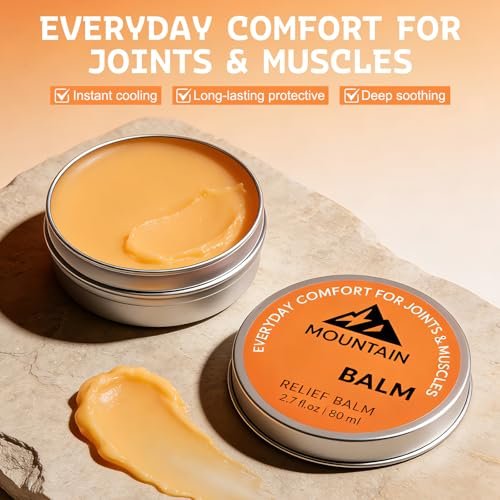 Mountain 3x Relief Balm - 2 Pack, Fast Absorbing Joint & Muscle Support Cream, Non-Greasy Formula for Knee, Foot, Back Avelisse