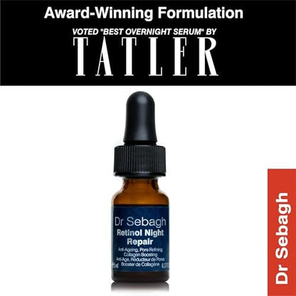 Dr Sebagh Retinol Night Repair - High-Strength Retinol Serum for Face with Vitamin E, Rosehip Oil & Squalane Avelisse