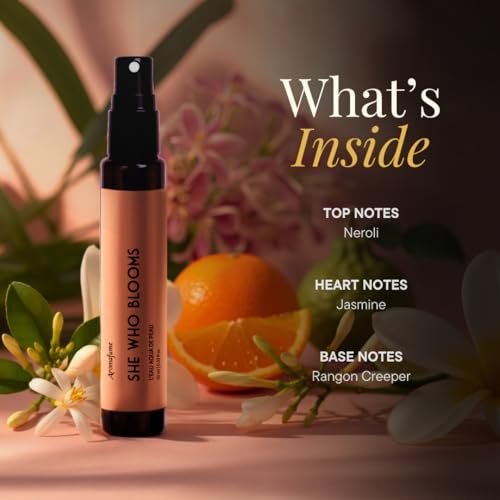 She Who Blooms | 10ml Perfume | Travel Size | Floral, Fresh & Citrusy | Neroli, Jasmine | Alcohol Free, Clean | Eau de Parfum | Luxury Scent | Premium Gifts | Long Lasting Fragrance | Aromafume Avelisse