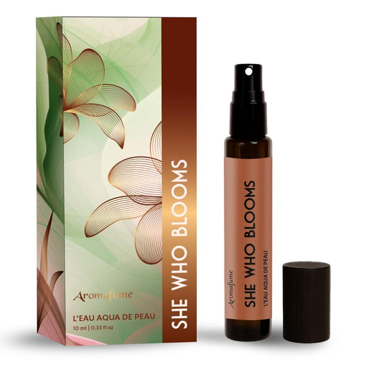 She Who Blooms | 10ml Perfume | Travel Size | Floral, Fresh & Citrusy | Neroli, Jasmine | Alcohol Free, Clean | Eau de Parfum | Luxury Scent | Premium Gifts | Long Lasting Fragrance | Aromafume Avelisse