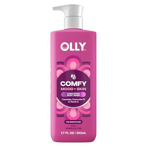 OLLY Body Wash Comfy Mood + Skin - Cozy Vanilla & Fig Scent, Hydrating & Nourishing with Ceramides, Chamomile Oil & Vitamin E, 17 Fl Oz Avelisse