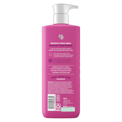 OLLY Body Wash Comfy Mood + Skin - Cozy Vanilla & Fig Scent, Hydrating & Nourishing with Ceramides, Chamomile Oil & Vitamin E, 17 Fl Oz Avelisse