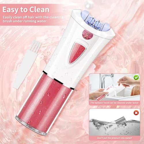 2026 Upgraded Facial Epilator for Women – Cordless Electric Hair Removal with LED Light, Precise & Painless for Face, Lip, Arms, Legs, Bikini Line (Red) - görsel 10