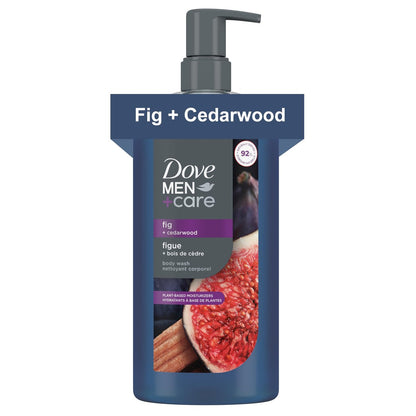 Dove Men+Care Fig + Cedarwood Moisturizing Body Wash, Sulfate Free, Paraben Free, Dye Free, 26 oz