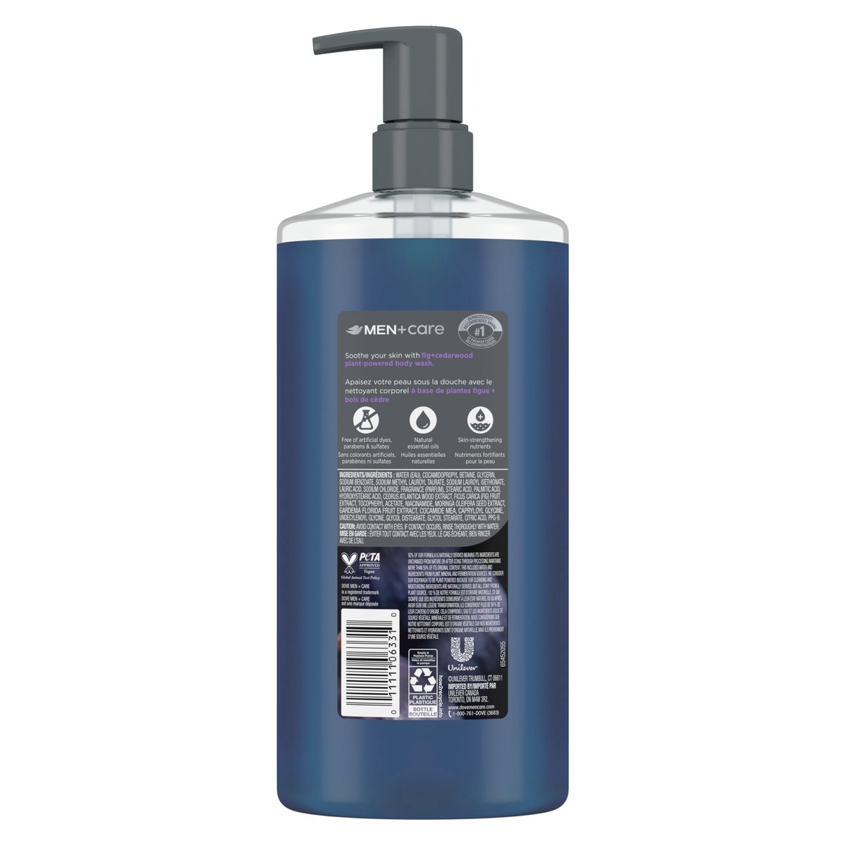 Dove Men+Care Fig + Cedarwood Moisturizing Body Wash, Sulfate Free, Paraben Free, Dye Free, 26 oz - görsel 3