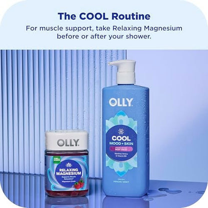 OLLY Body Wash Cool Mood + Skin - Hydrating & Cooling Body Wash with Arnica & Vitamin B12, 17 Fl Oz