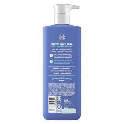 OLLY Body Wash Cool Mood + Skin - Hydrating & Cooling Body Wash with Arnica & Vitamin B12, 17 Fl Oz