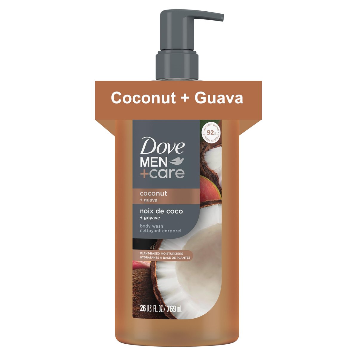 Dove Men+Care Coconut & Guava Moisturizing Body Wash - Sulfate Free, Paraben Free, Dye Free - 26 oz - görsel 1