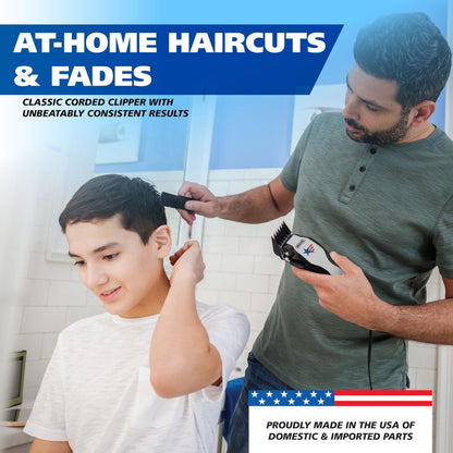 Wahl USA Anthem Classic Haircutting Kit – Corded Hair Clipper for Men with No-Snag Blades, Powerful POWERDRIVE Motor & Adjustable Fade Lever – Model 3029140 Avelisse