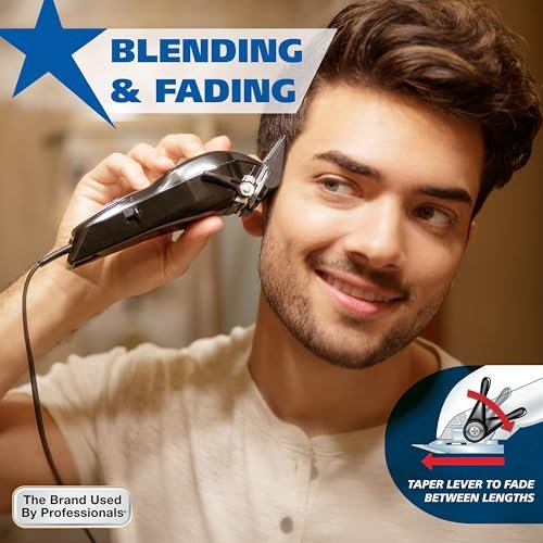 Wahl USA Anthem Classic Haircutting Kit – Corded Hair Clipper for Men with No-Snag Blades, Powerful POWERDRIVE Motor & Adjustable Fade Lever – Model 3029140 Avelisse