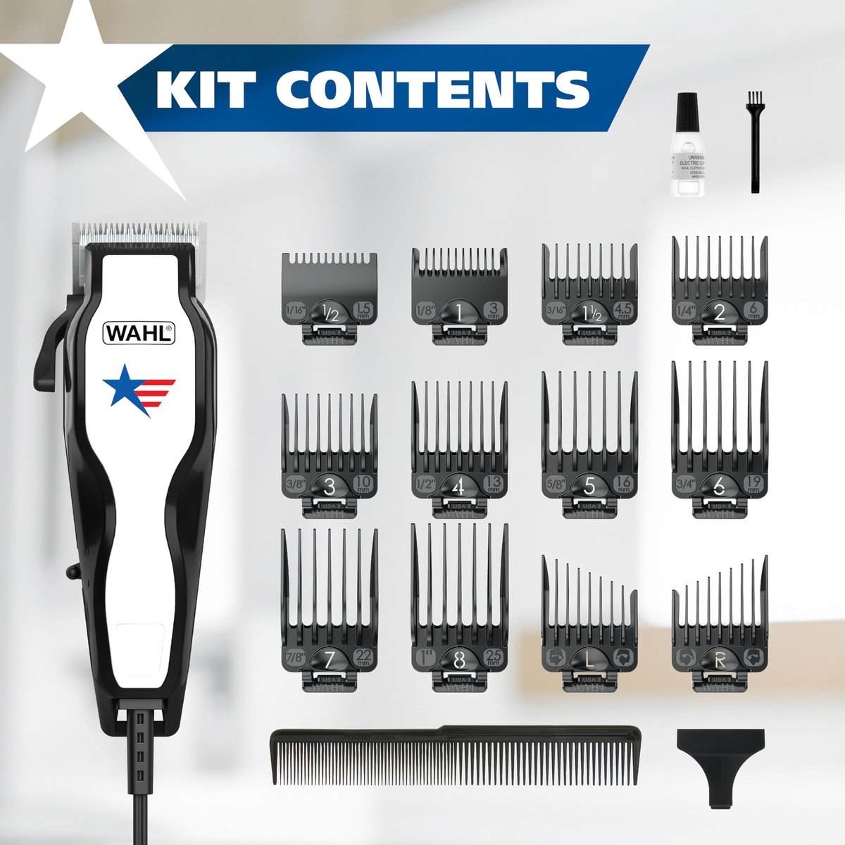 Wahl USA Anthem Classic Haircutting Kit – Corded Hair Clipper for Men with No-Snag Blades, Powerful POWERDRIVE Motor & Adjustable Fade Lever – Model 3029140 Avelisse