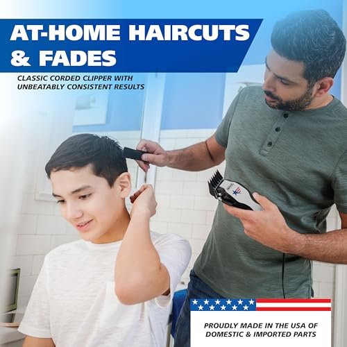 Wahl USA Anthem Classic Haircutting Kit – Corded Hair Clipper for Men with No-Snag Blades, Powerful POWERDRIVE Motor & Adjustable Fade Lever – Model 3029140 Avelisse