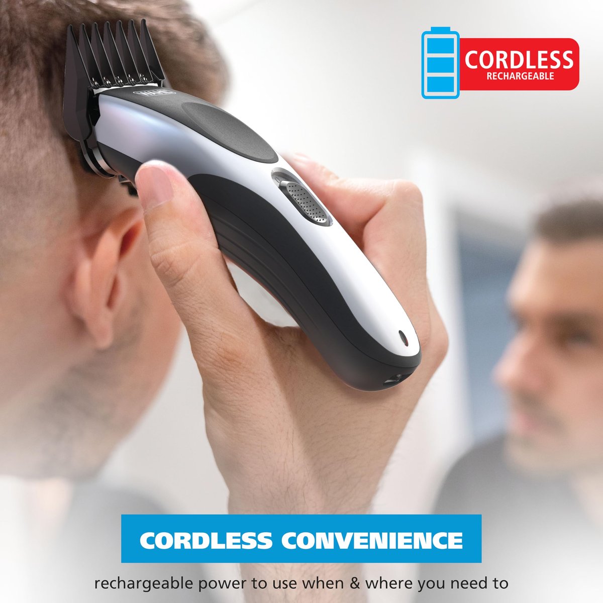 Wahl Home Pro Cordless Rechargeable Hair Clippers for Men – Precision Blades & Snap-N-Lock Guards, Model 3028835 Avelisse