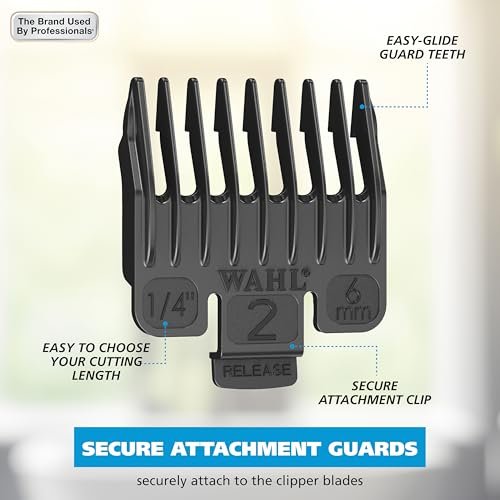 Wahl Home Pro Cordless Rechargeable Hair Clippers for Men – Precision Blades & Snap-N-Lock Guards, Model 3028835 Avelisse