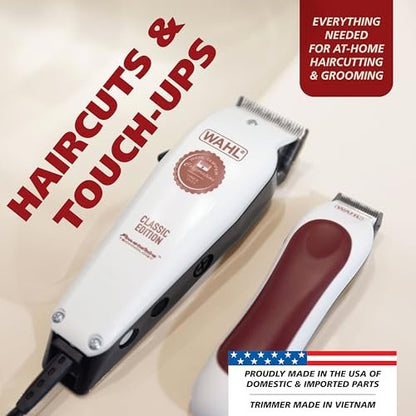 Wahl USA Classic Edition Corded Hair Clippers & Cordless Trimmer - POWERDRIVE Motor for Smooth Haircutting - Model 3029167 Avelisse
