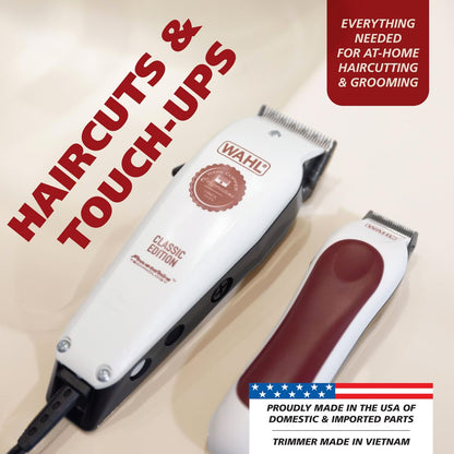 Wahl USA Classic Edition Corded Hair Clippers & Cordless Trimmer - POWERDRIVE Motor for Smooth Haircutting - Model 3029167 Avelisse