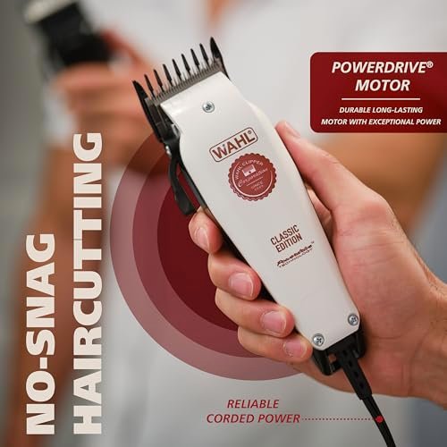 Wahl USA Classic Edition Corded Hair Clippers & Cordless Trimmer - POWERDRIVE Motor for Smooth Haircutting - Model 3029167 Avelisse